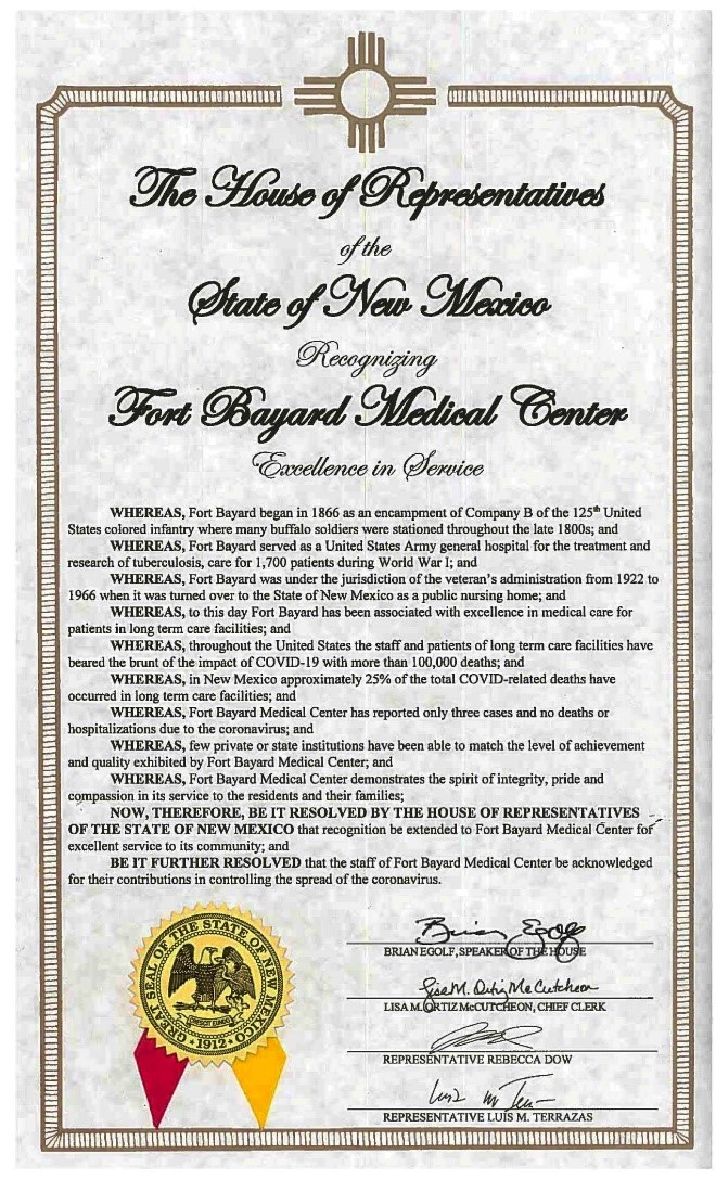 FBMC Certificate of Excellence in Service.