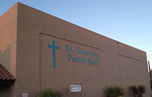 Photo of the St. Genevieve Parish Hall location.