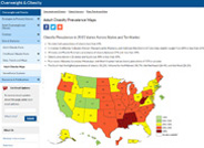 Maps of obesity prevalence in the United States.