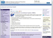The Youth Risk Behavior Surveillance System monitors six types of health-risk behaviors that contribute to the leading causes of death and disability among youth and adults.